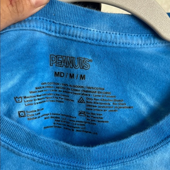 Peanuts Snoopy Blue Graphic Tee Tie-Dye - Picture 2 of 4
